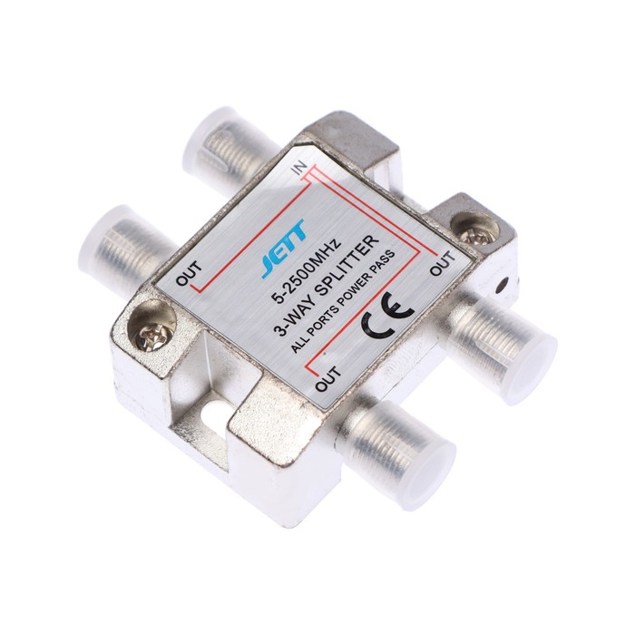 Сплиттер "Сигнал" 3-WAY, 5-2500 МГц, 3 ТВ
Сплиттер "Сигнал" 3-WAY, 5-2500 МГц, 3 ТВ