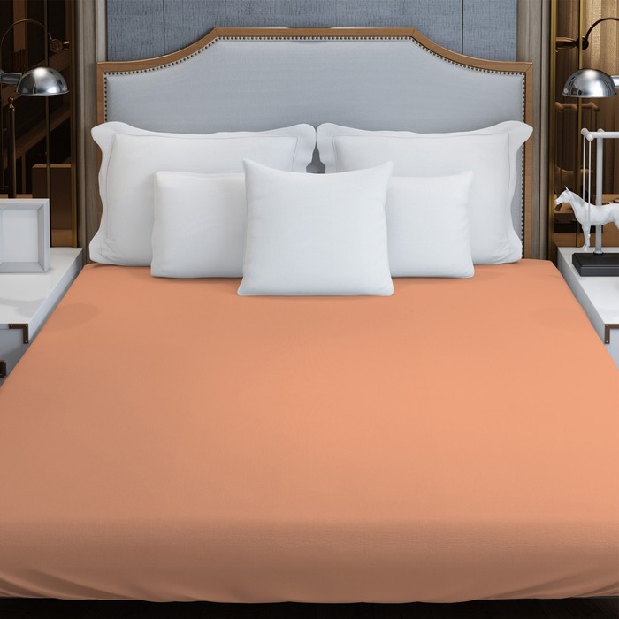 Трикотажная простынь на резинке 160х200х20см персик кулирка, 120г/м хл100%
Трикотажная простынь на резинке 160х200х20см персик кулирка, 120г/м хл100%