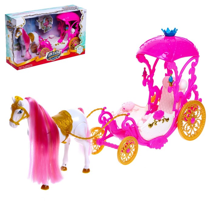 Карета для кукол, лошадь ходит
Карета для кукол, лошадь ходит