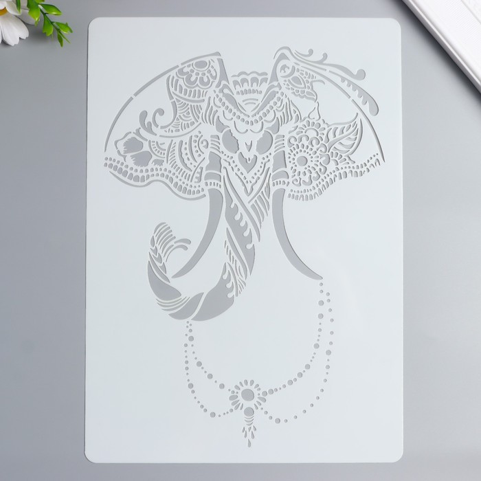 Трафарет пластик "Индийский слон с чётками, в стиле мехенди" 29,7х21 см
Трафарет пластик "Индийский слон с чётками, в стиле мехенди" 29,7х21 см