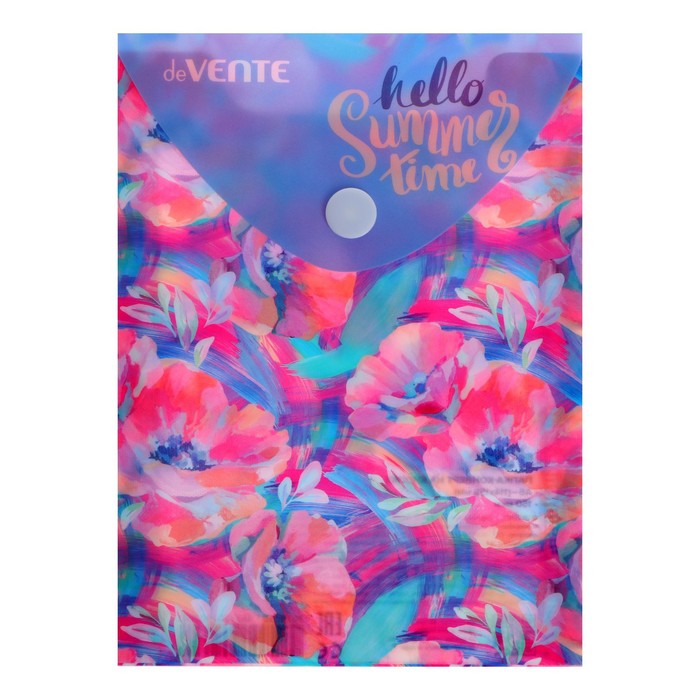 Папка-конверт на кнопке А6 deVENTE вертикальная, 114 х 158 мм, 150 мкм, Hello Summer time
Папка-конверт на кнопке А6 deVENTE вертикальная, 114 х 158 мм, 150 мкм, Hello Summer time
