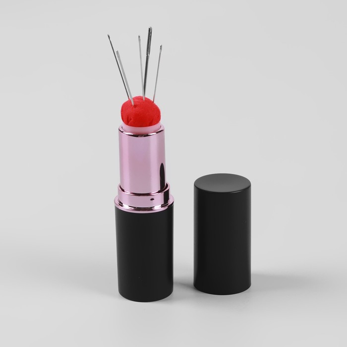 Игольница «Помада», с иглами, 5 шт, 7,5 × 2 см, цвет чёрный
Игольница «Помада», с иглами, 5 шт, 7,5 × 2 см, цвет чёрный