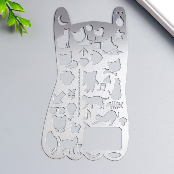 Трафарет металл "Кошкин дом" 13,3х7,4 см 
Трафарет металл "Кошкин дом" 13,3х7,4 см