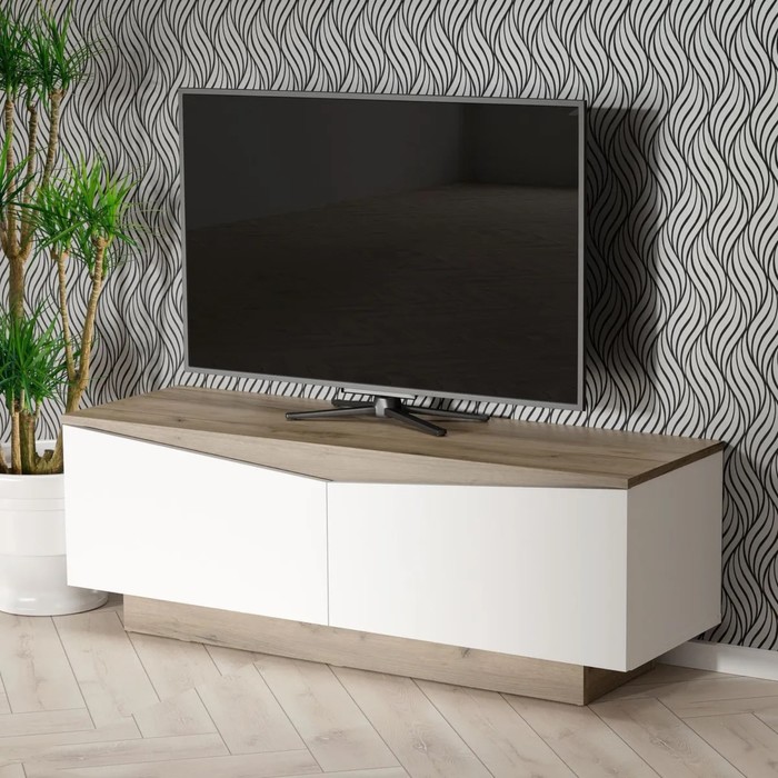 Тумба ТВ СМАЙЛ-1 1150х360х400 дуб крафт серый/белый 
Тумба ТВ СМАЙЛ-1 1150х360х400 дуб крафт серый/белый