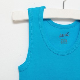 Майка для мальчика, цвет бирюзовый, рост 92-98 
Майка для мальчика, цвет бирюзовый, рост 92-98