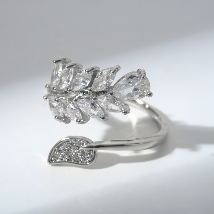 Кольцо "Лист" с колоском, цвет белый в серебре, безразмерное
Кольцо "Лист" с колоском, цвет белый в серебре, безразмерное