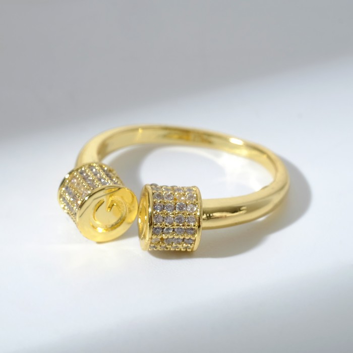 Кольцо "Тренд" цилиндры, цвет белый в золоте, безразмерное
Кольцо "Тренд" цилиндры, цвет белый в золоте, безразмерное