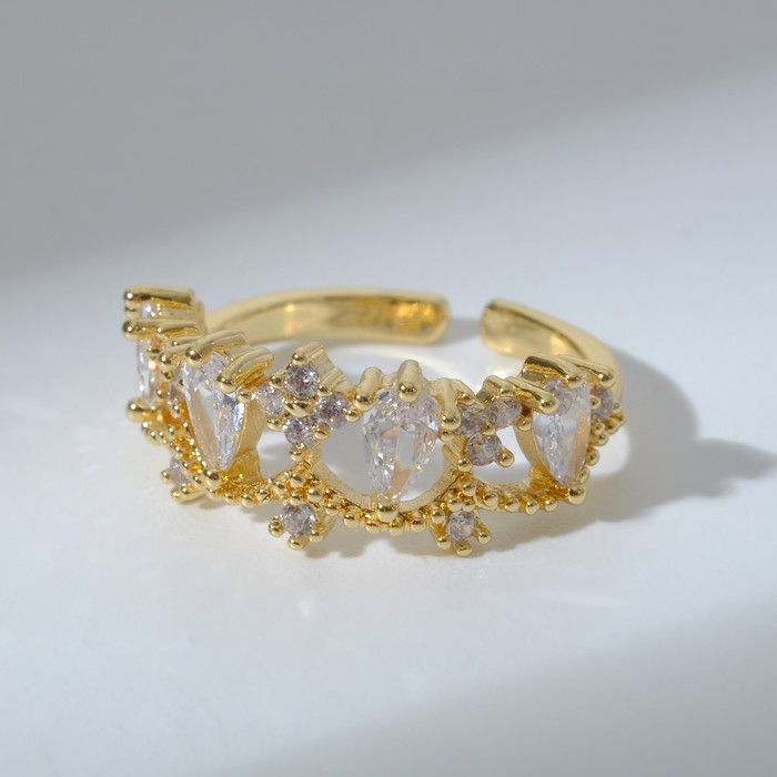 Кольцо "Сокровище" диадема, цвет белый в золоте, безразмерное
Кольцо "Сокровище" диадема, цвет белый в золоте, безразмерное