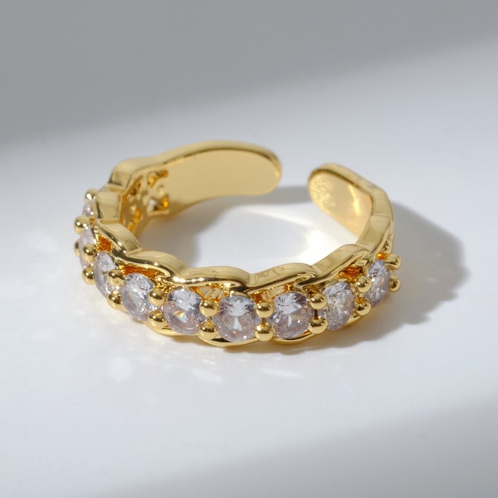 Кольцо "Цепь", цвет белый в золоте, безразмерное
Кольцо "Цепь", цвет белый в золоте, безразмерное