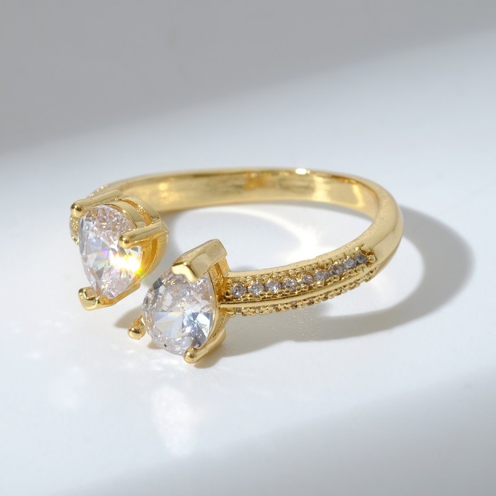 Кольцо "Сердечки" тонкое, цвет белый в золоте, безразмерное
Кольцо "Сердечки" тонкое, цвет белый в золоте, безразмерное