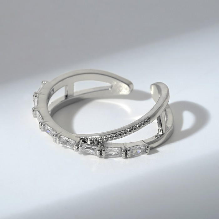 Кольцо "Виола" пересечение, цвет белый в серебре, безразмерное
Кольцо "Виола" пересечение, цвет белый в серебре, безразмерное