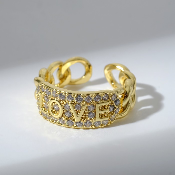 Кольцо Love, цвет белый в золоте, безразмерное
Кольцо Love, цвет белый в золоте, безразмерное