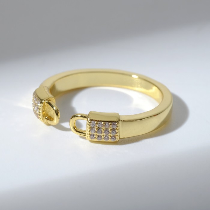 Кольцо "Замочки", цвет белый в золоте, безразмерное
Кольцо "Замочки", цвет белый в золоте, безразмерное