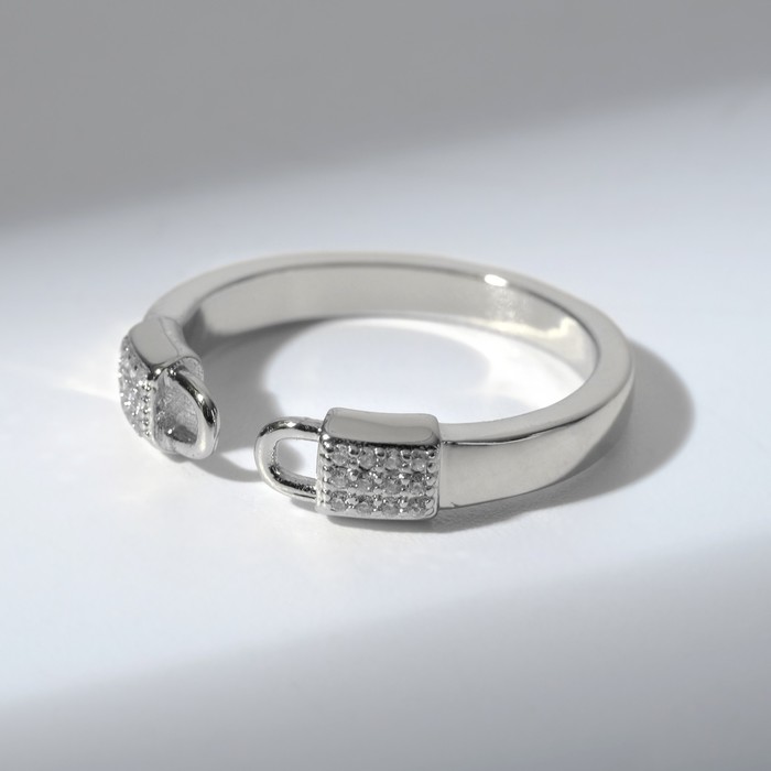 Кольцо "Замочки", цвет белый в серебре, безразмерное
Кольцо "Замочки", цвет белый в серебре, безразмерное