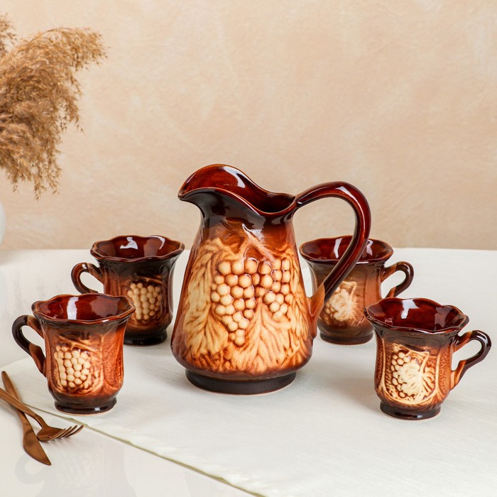 Набор для напитков "Майский", 5 предметов, кувшин 1.4 л, чашки 0.25 л
Набор для напитков "Майский", 5 предметов, кувшин 1.4 л, чашки 0.25 л