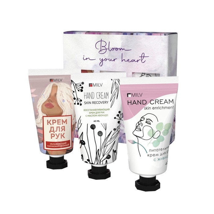 Набор кремов для рук "Bloom in your heart" 3 шт 40 мл
Набор кремов для рук "Bloom in your heart" 3 шт 40 мл