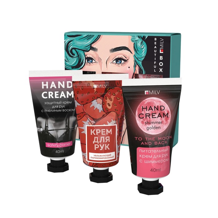 Набор кремов для рук Beautiful box, 3 шт. 40 мл
Набор кремов для рук Beautiful box, 3 шт. 40 мл