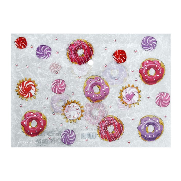 Папка-конверт на кнопке А4, 180 мкм "Сладкое настроение. Пончики", пластик
Папка-конверт на кнопке А4, 180 мкм "Сладкое настроение. Пончики", пластик