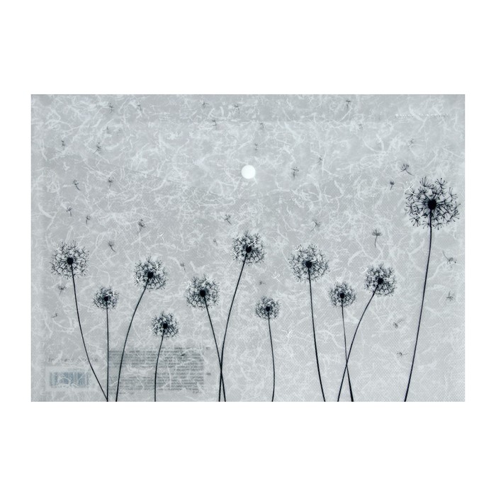 Папка-конверт на кнопке А4, 180 мкм "Одуванчики", пластик
Папка-конверт на кнопке А4, 180 мкм "Одуванчики", пластик