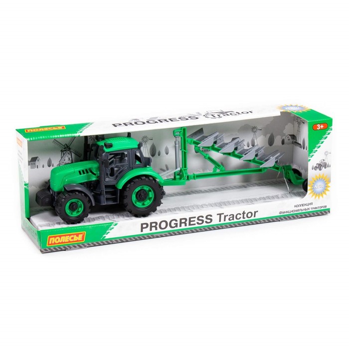 Трактор «Прогресс» с плугом, инерционный, цвет зелёный
Трактор «Прогресс» с плугом, инерционный, цвет зелёный