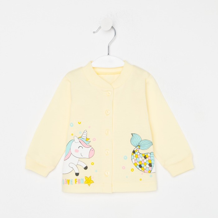 Кофточка для девочки, цвет жёлтый, рост 56
Кофточка для девочки, цвет жёлтый, рост 56