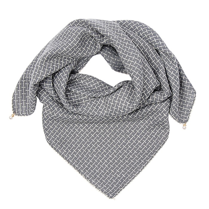 Платок женский текстильный, цвет серый, размер 85х85
Платок женский текстильный, цвет серый, размер 85х85