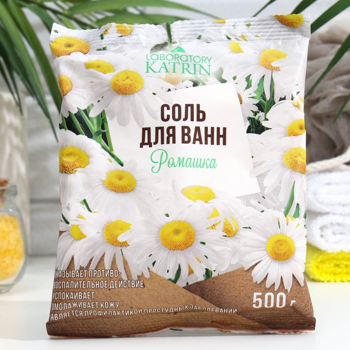 Соль для ванн в пакете Ромашка 500 г
Соль для ванн в пакете Ромашка 500 г