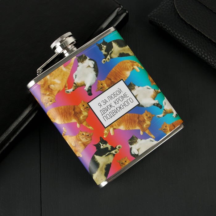 Фляжка "Я за любой движ", 210 мл
Фляжка "Я за любой движ", 210 мл