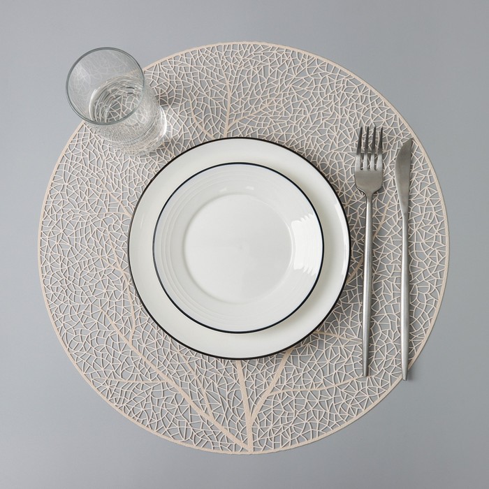 Салфетка кухонная «Лист», d=38 см, цвет бежевый
Салфетка кухонная «Лист», d=38 см, цвет бежевый