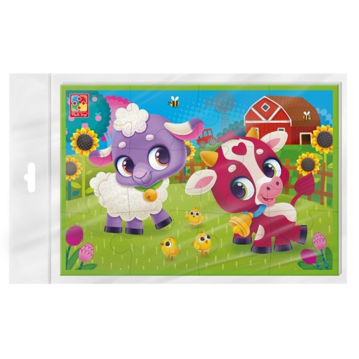Мягкий пазл «Овечка и корова», А5, 12 элементов
Мягкий пазл «Овечка и корова», А5, 12 элементов