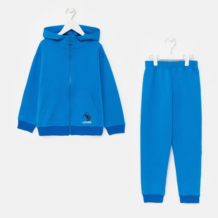 фото Комплект (толстовка+брюки) для мальчика н2966-7341, цвет синий, рост 122 см (64) basia