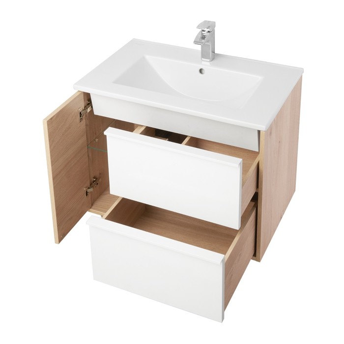 фото Тумба под раковину aquaton «бостон 75» цвет дуб эврика