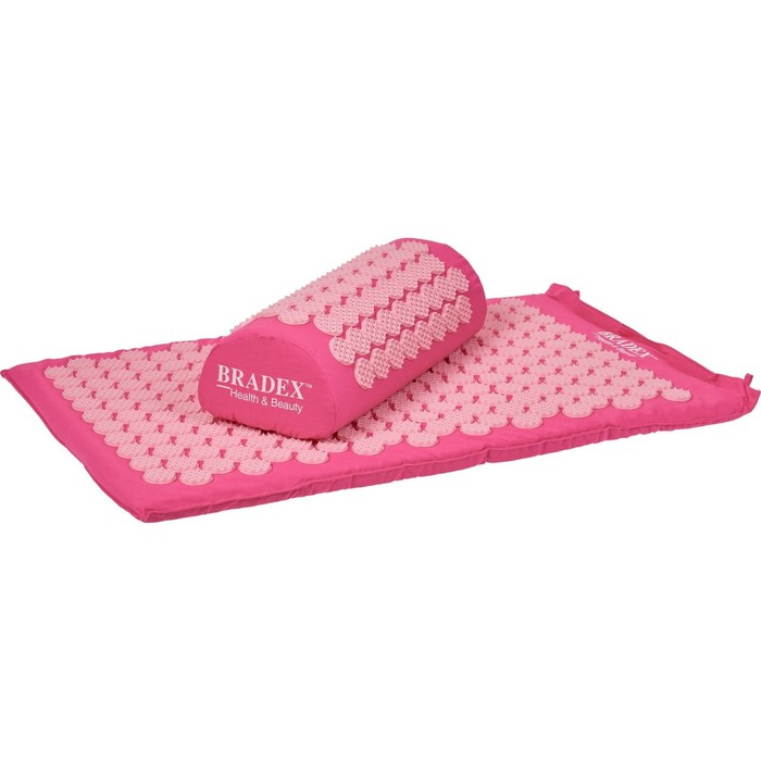 фото Набор акупунктурный bradex «нирвана»: подушка, коврик, сумка, цвет розовый