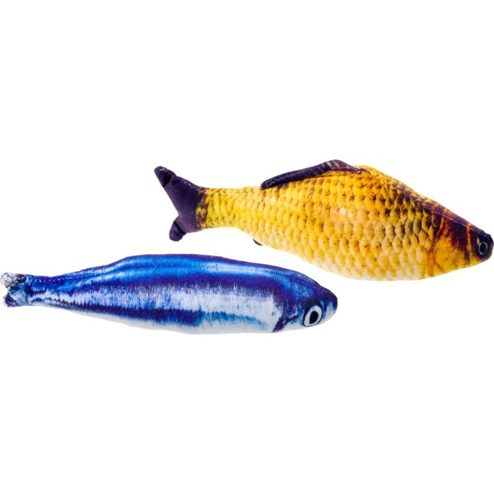 фото Набор из 2-х игрушек для кошек bradex «рыбы», 18 см, фланель, хлопок