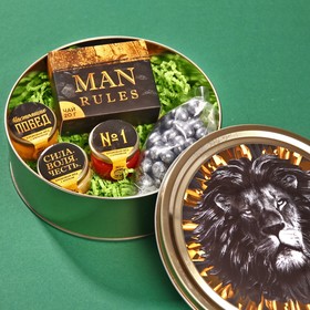 Набор «MAN RULES»: крем-мед 30 г. х 3 шт., чай чёрный 20 г., орехи в шоколаде 100 г.
Набор «MAN RULES»: крем-мед 30 г. х 3 шт., чай чёрный 20 г., орехи в шоколаде 100 г.