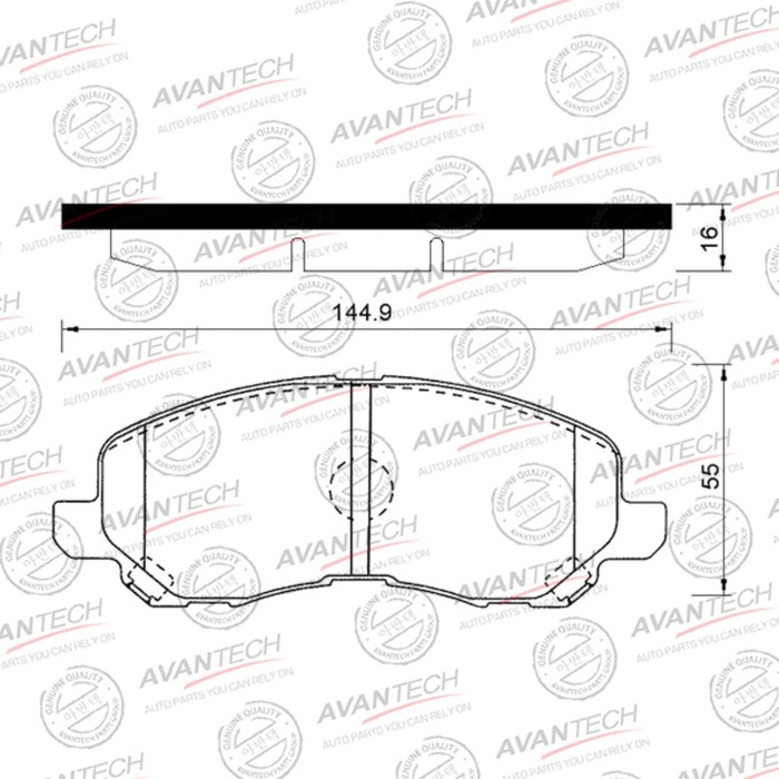 Колодки тормозные дисковые Avantech (противоскрипная пластина в компл.) AV1039
Колодки тормозные дисковые Avantech (противоскрипная пластина в компл.) AV1039