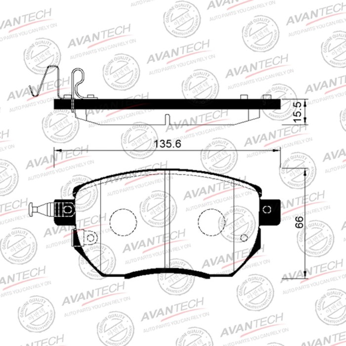 Колодки тормозные дисковые Avantech (противоскрипная пластина в компл.) AV1078
Колодки тормозные дисковые Avantech (противоскрипная пластина в компл.) AV1078