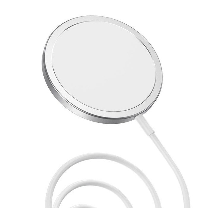 фото Беспроводное зарядное устройство hoco cw30 pro, magsafe, магнит, 15 вт, type-c 2 а, 1 м
