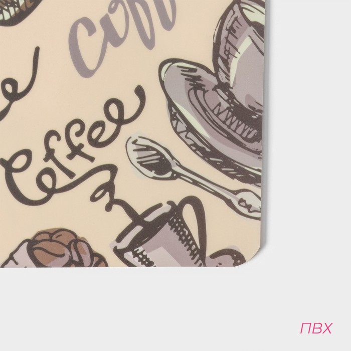 фото Салфетка сервировочная на стол coffee, 43×28 см, цвет бежевый