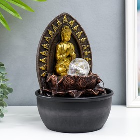 Фонтан настольный от сети, подсветка "Верховный Будда в арке у лотоса" 28х19х19 см 
Фонтан настольный от сети, подсветка "Верховный Будда в арке у лотоса" 28х19х19 см