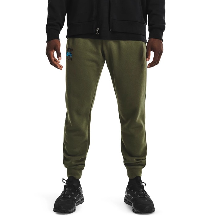 фото Брюки мужские under armour rival flc signature jogger, размер 52-54 (1366366-390)