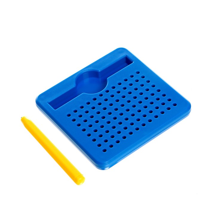 фото Планшет магнитный для рисования, 96 отверстий, синий эврики