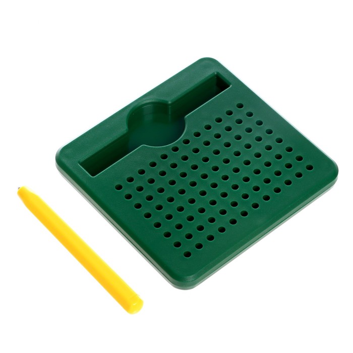 фото Планшет магнитный для рисования, 96 отверстий, зелёный эврики