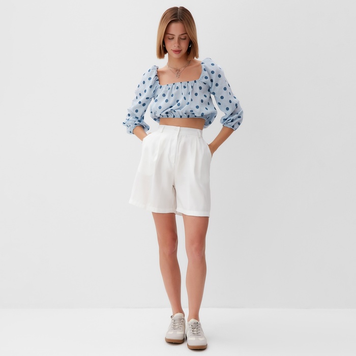 фото Топ женский minaku: enjoy цвет голубой, р-р 44