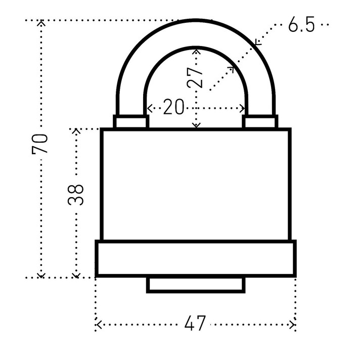 фото Замок навесной "аллюр" вс1ч- 374п ka тип 2 ,влагозащ. с одной секр. 3кл., d=6,5 мм