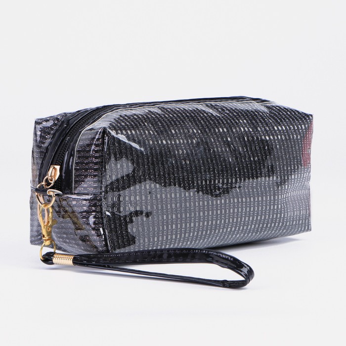 фото Косметичка дорожная, отдел на молнии, цвет чёрный