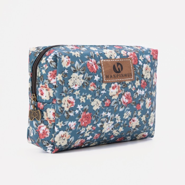 фото Косметичка дорожная, отдел на молнии, цвет синий