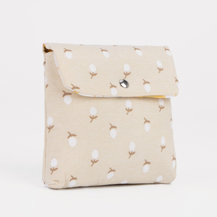 фото Косметичка дорожная, отдел на кнопке, цвет бежевый