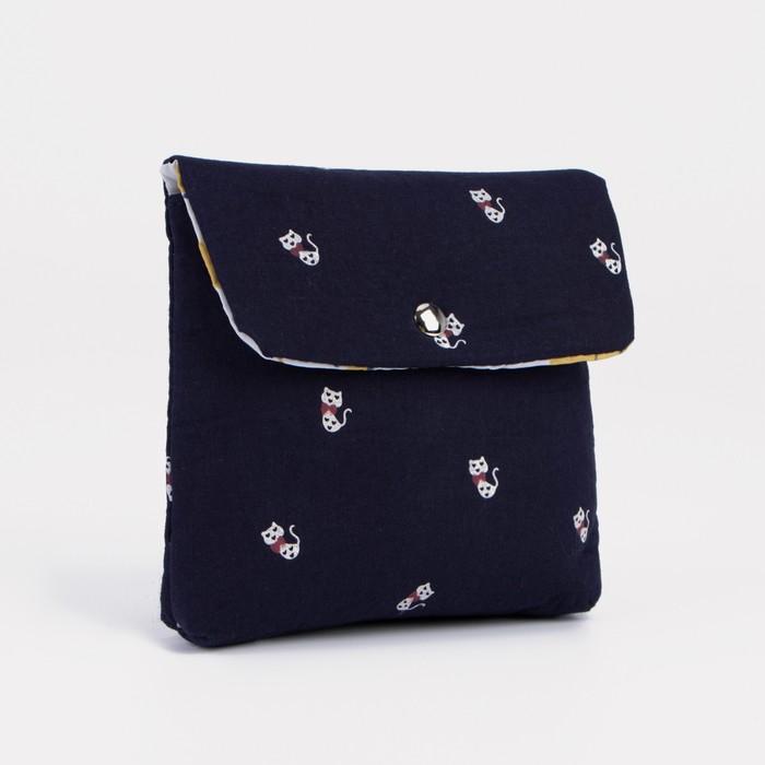 фото Косметичка дорожная, отдел на кнопке, цвет синий