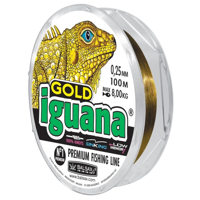 фото Леска balsax "iguana gold" 100м 0,12 (2,50кг)